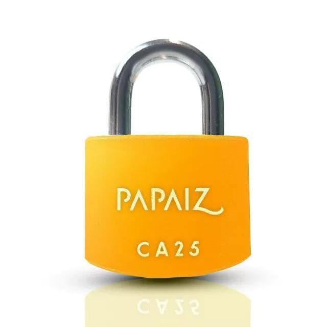 Cadeado em Alumínio de 25mm CA25 Laranja - Papaiz