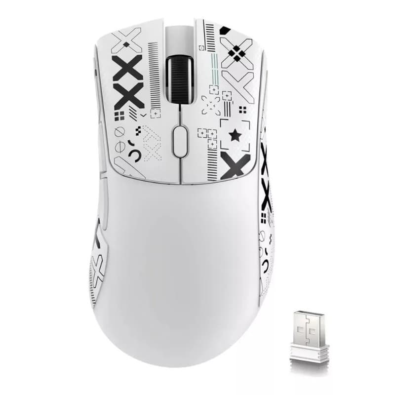 Mouse Para Jogos Sem Fio ATTACK SHARK R1 55g Conexão Tripla Leve De 18K DPI (2.4G/Com/BT5.2) PC/Laptop/Win/Mac