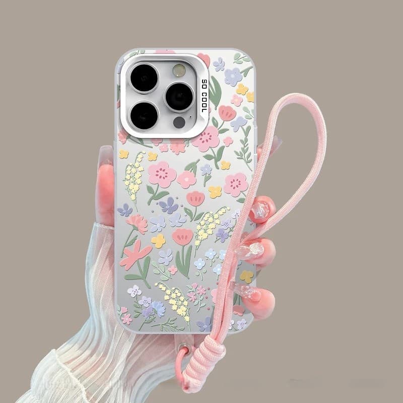 Capa de celular padrão floral com iPhone 17 16 15 14 13 12 11 PRO MAX XS XR 7 8PLUS SE AIR casca macia