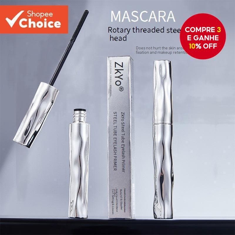 Novo Primer De Rímel De Tubo De Aço Mantém Curvatura , À Prova D'água De Suor , Alongamento , Sem Manchas