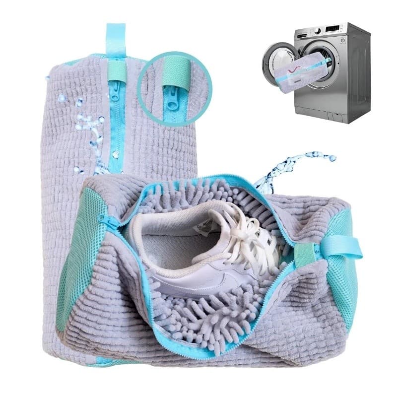 Kit 2 Bolsa de Lavar Tênis Maquina Sapatos Malha Lavanderia Anti Deformação