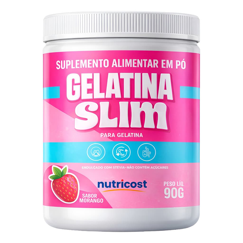 Suplemento Alimentar Em Pó Gelatina Slim 90g Sabor Laranja - Bem-Estar E Nutrição