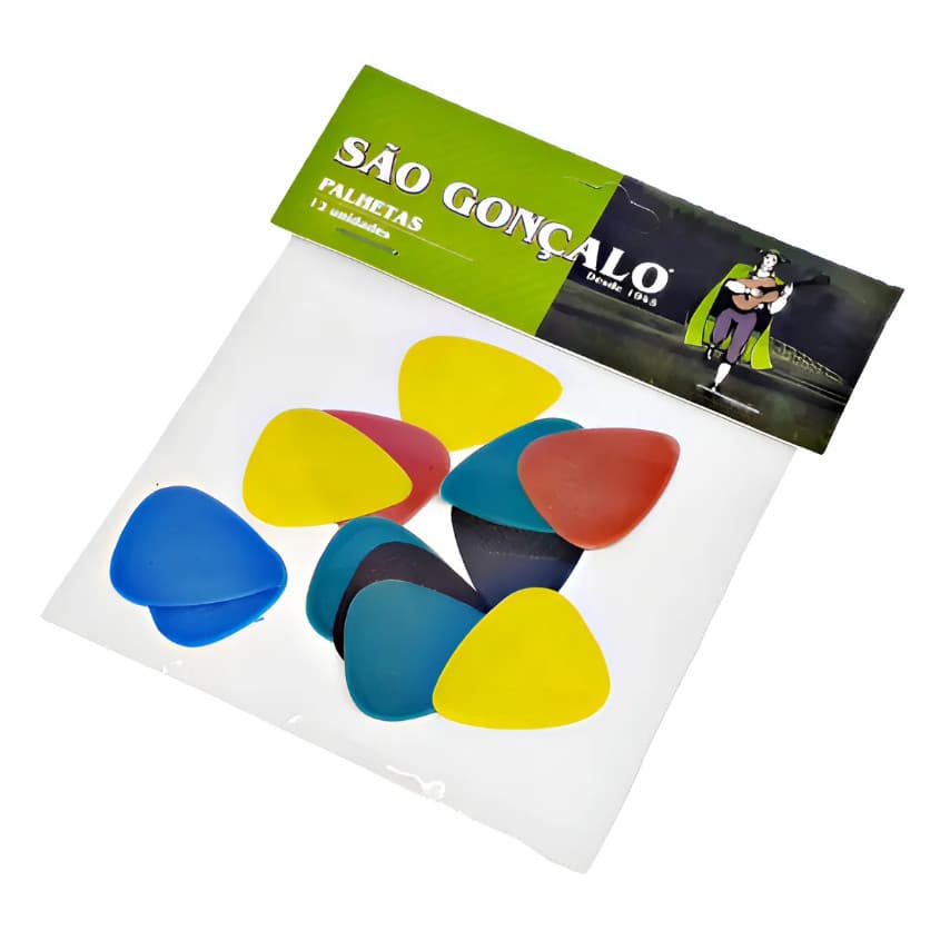 KIT 12 PALHETAS NYLON 0.53MM FINA PCT C/ 12 SÃO GONÇALO