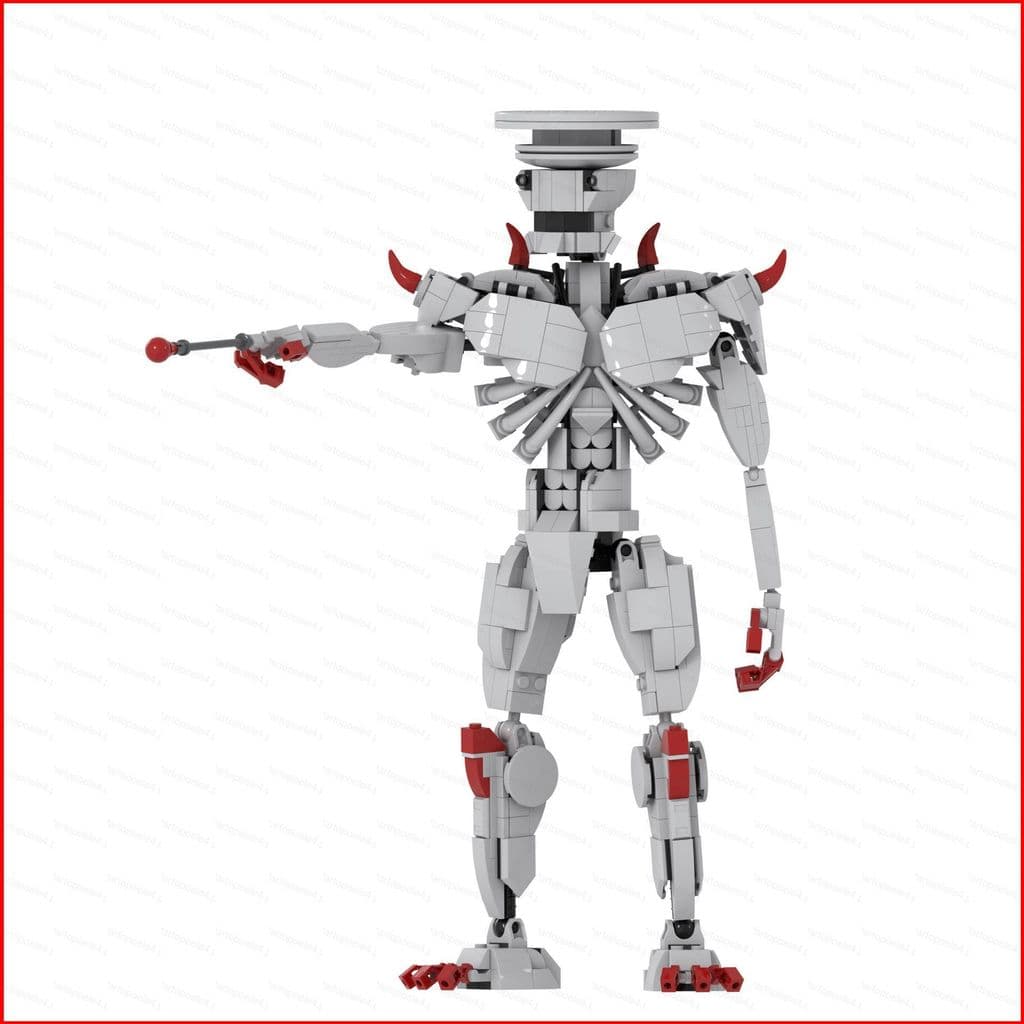 KAIJU No 8 Blocos De Construção Número Oito Luta Guerra Monstros Brancos Modelo Bonecas Brinquedo Para Crianças