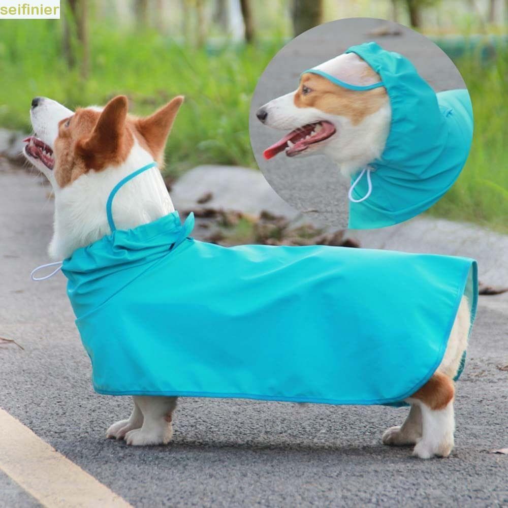 SEIFINIER Capa De Chuva Para Cachorro PU Com Tudo Incluído , Moda Ao Ar Livre , Filhote De , Jaqueta À Prova D'água Anim