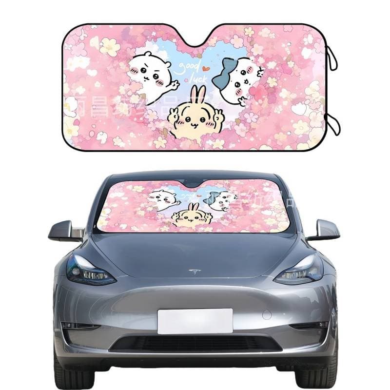 Second-Dimensional Car Sunshade Sun-Proof Driving Giica Haqi Little Eight Usaqi Momo Coffee Chiikawa 1Vbn