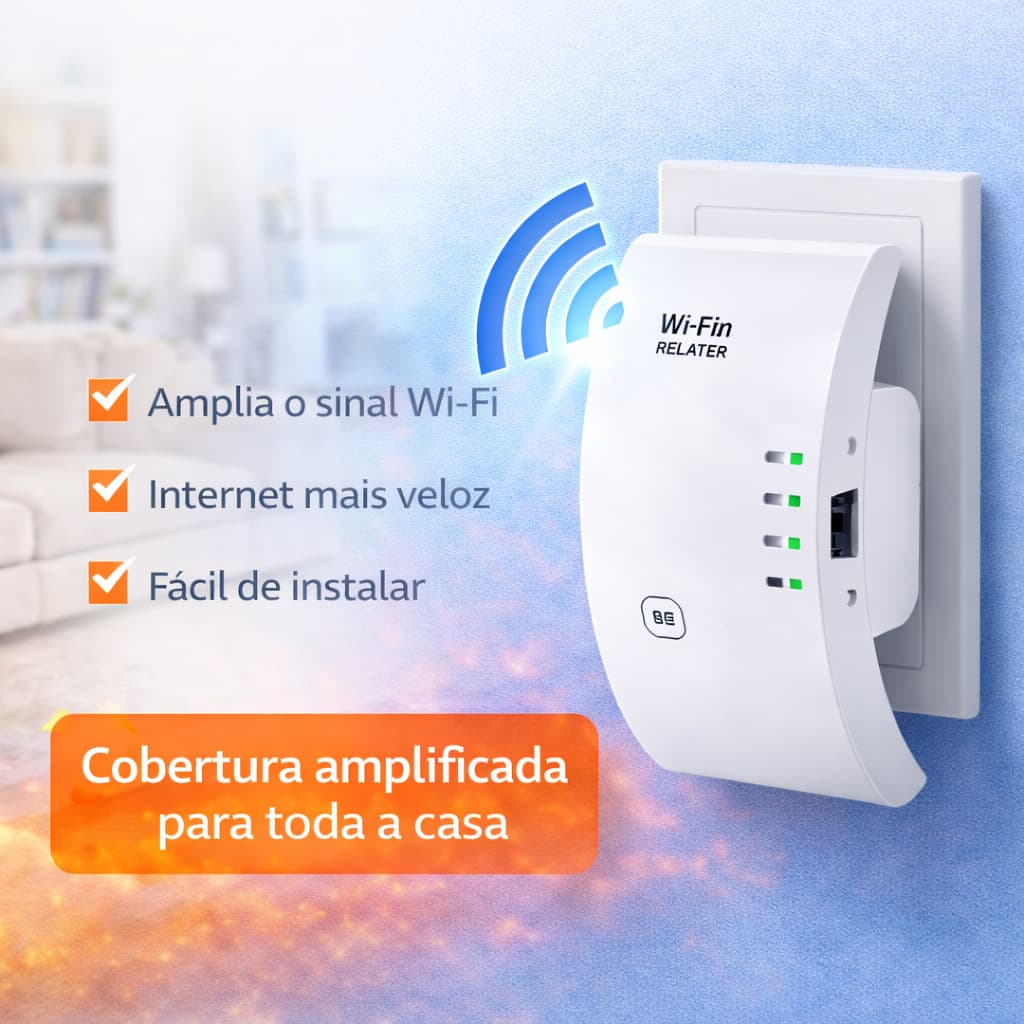Repetidor Amplificador De Sinal Wifi 600/mbps Ultra Rápido sinal forte