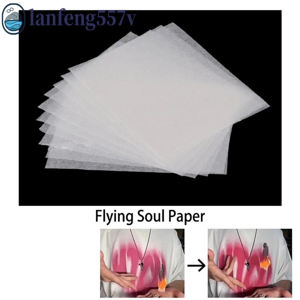 LANFENG Papéis Fantasmas Mágicos , Adereços De Fogo , Papel Mágico Da Alma Voadora , Caneta De Previsão , Truques De Mág