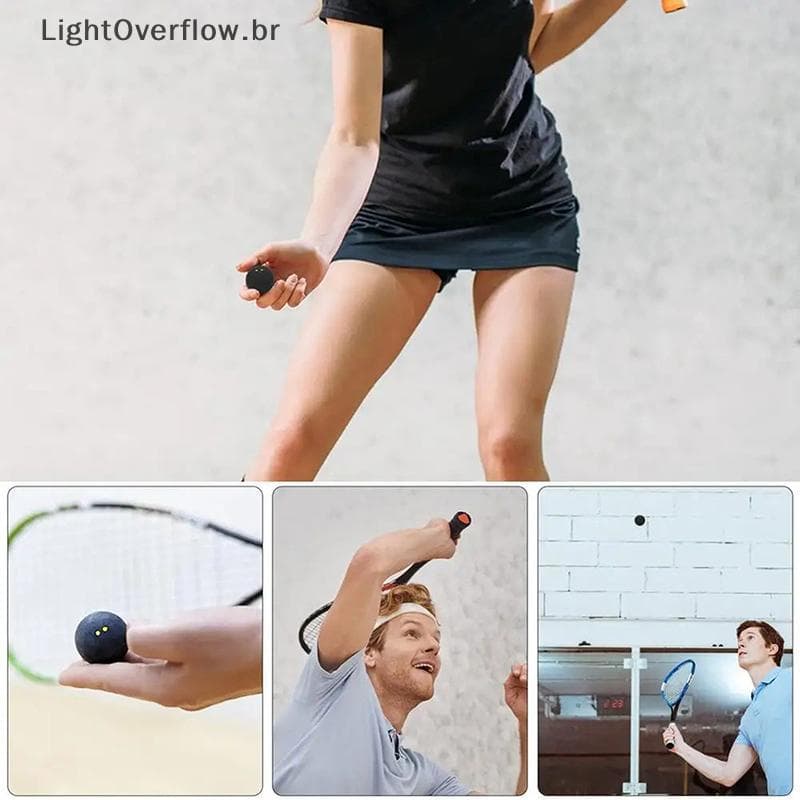 LOF 1 Peça Bolas De Squash De Ponto Amarelo Duplo Raquete Borracha Treinamento De Velocidade Para Pontos Amarelos Duplos