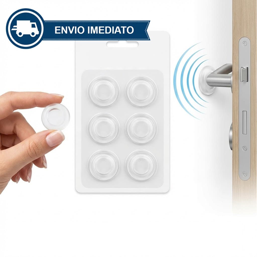 Adesivo Protetor Multiuso Silicone Pingo Anti Impacto Protege Móveis Parede Porta Vidro Anti Ruído