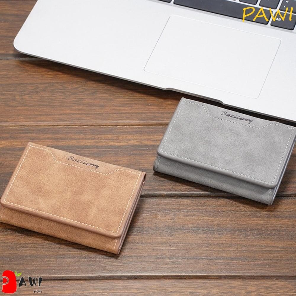 Carteira Masculina PAWI , Porta-Cartões Fina Bolsa De Moedas , Quadrada Mini Estilo Coreano Pequena Armazenamento Para V