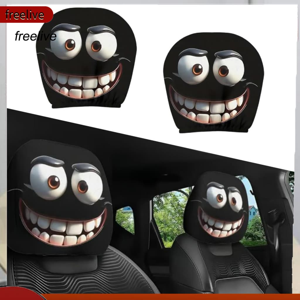 1/2Pcs Theme design: The headrest cover adopts a Halloween-themed pattern design which is vivid and interesting can add 