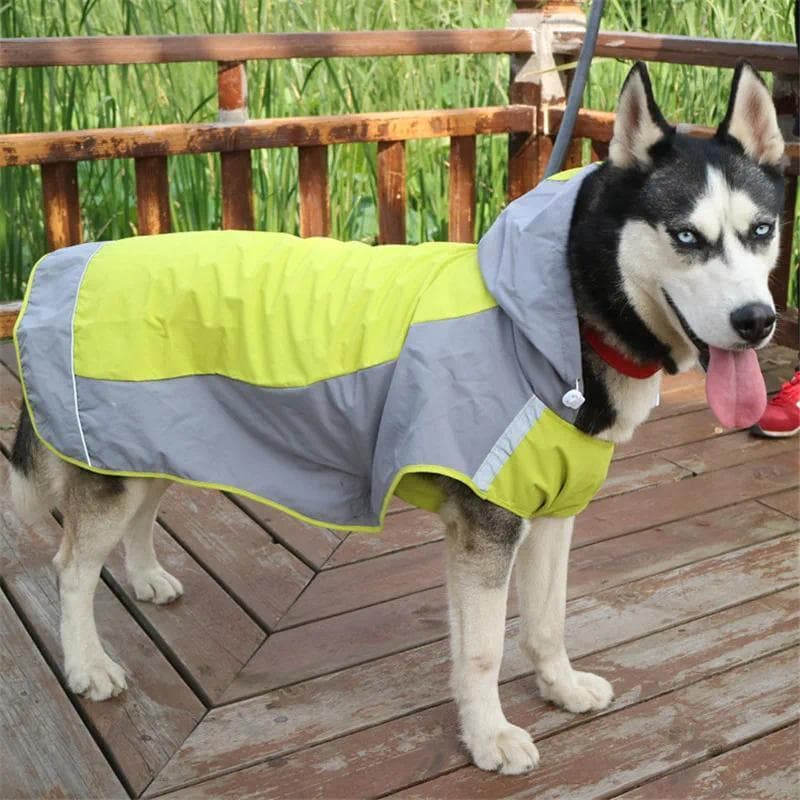Capa De Chuva Para Cachorro Com Capuz Reflexivo De Secagem Rápida Roupas Animais De Estimação Equipamento Clima Úmido Ao