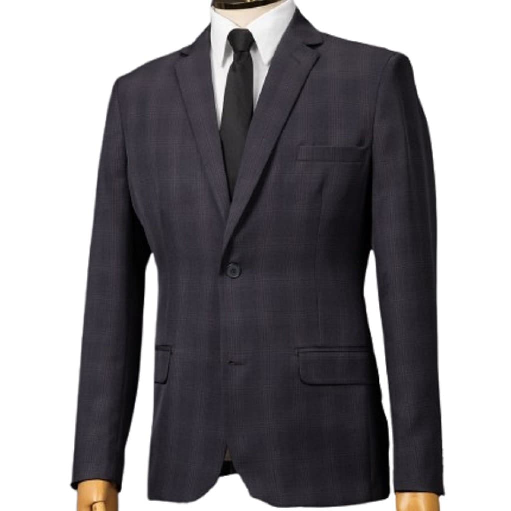 Terno microfibra chumbo xadrez