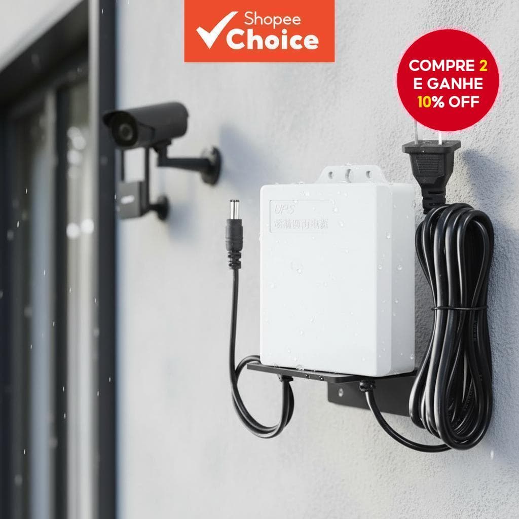  Mini UPS Bateria Reserva 5400mAh 12V 1.5A para Câmera WiFi, Fonte de Alimentação AC para DC