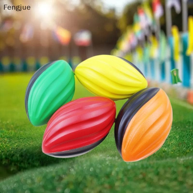 Fengjue Esponja Elástica Arco-Íris Rugby Ansiedade Alívio Esportes Espumas Saltando Bolas Criança Portátilfortable Fácil