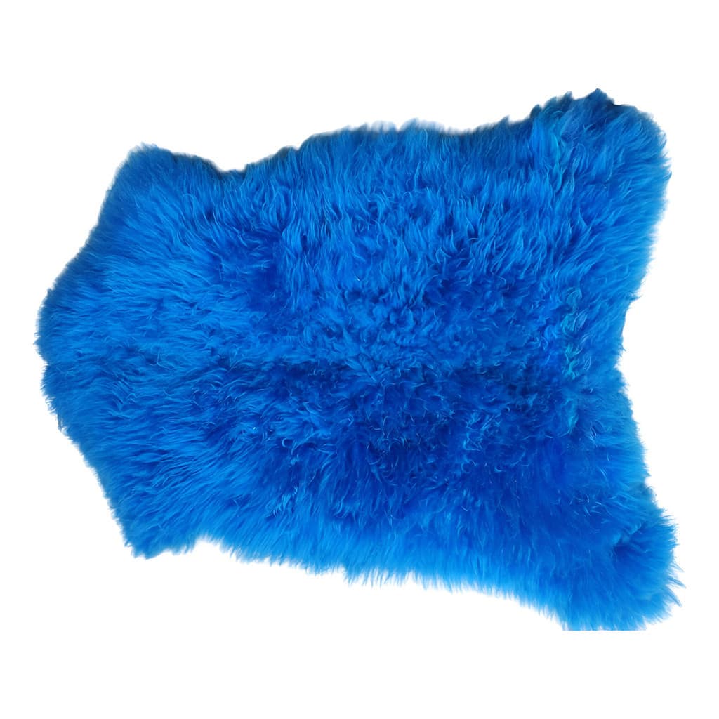 Pelego De Carneiro Azul Luxo Alta Qualidade Lã Baixa