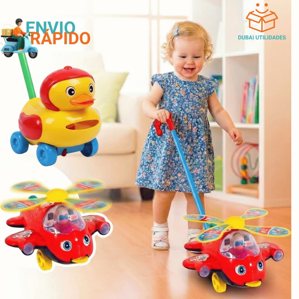 Caminhante Das Crianças Empurrador Avião Brinquedo Carrinho De Pato Bebê Empurrar Bebê Aprender A Andar