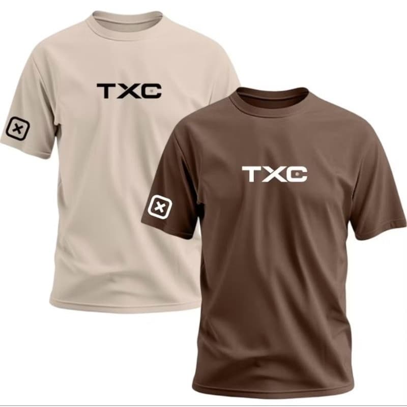 Kit 2 Camiseta Texana Txc Básica Plus Size Rodeio Country Lançamento 100% Algodão Masculina