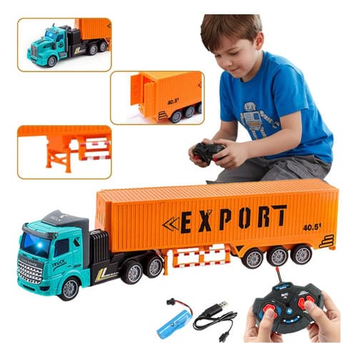 Caminhão De Controle Remoto Grande Com Bateria Recarregável
