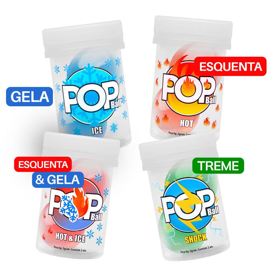 Kit 8 Bolinhas Lubrificante Esquenta Esfria Treme Sex Shop Explosivas e Funcionais