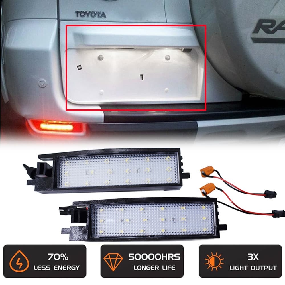 Erro Livre LED Porta Traseira Placa De Licença Luz Refletor Lâmpada Advertência Para Lexus SC430 Toyota Vitz Echo Yaris 