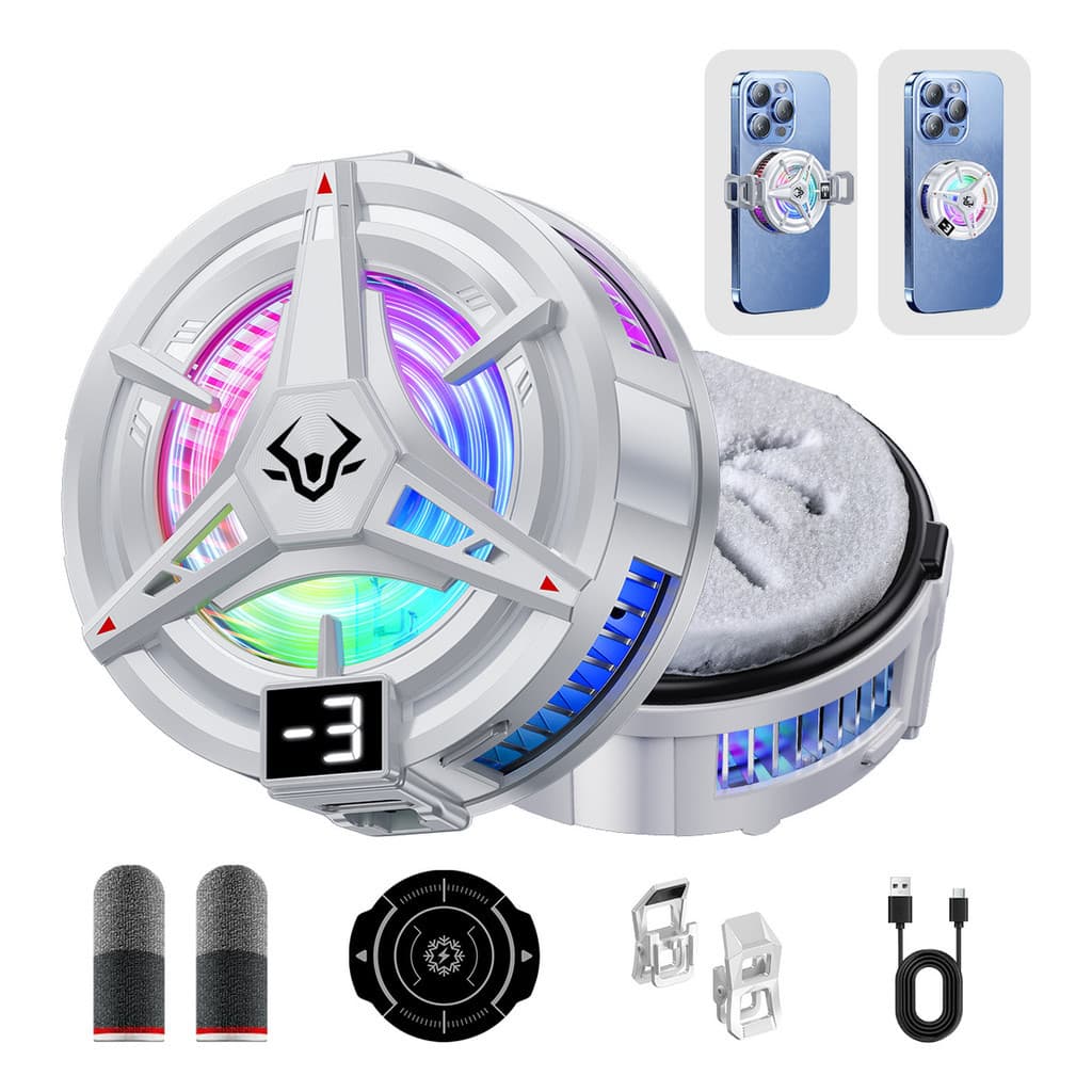 Cooler Magnético +clip Traseiro E Luva Rgb  Atinge Até -5°