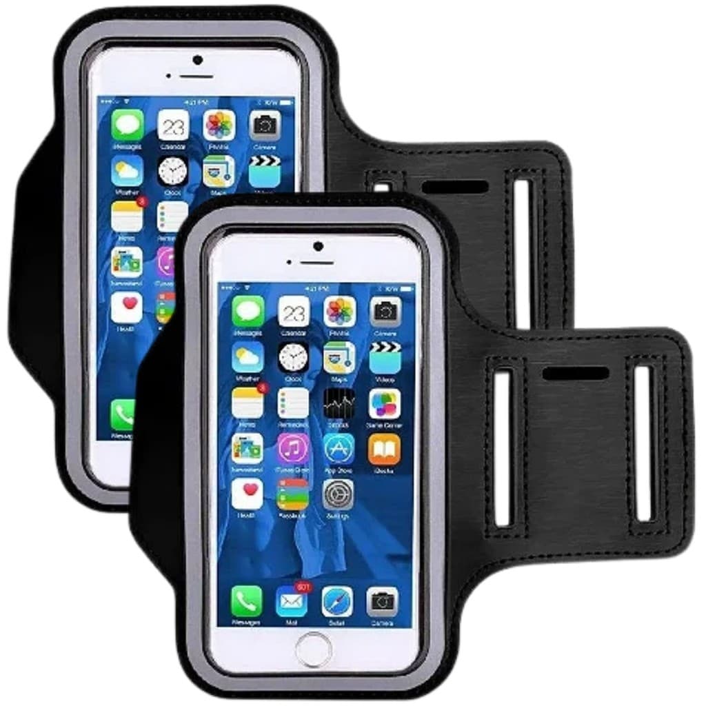 Kit 2 Braçadeira Armband Suporte Porta Celular Braço Corrida Academia Fit 5,5 pol