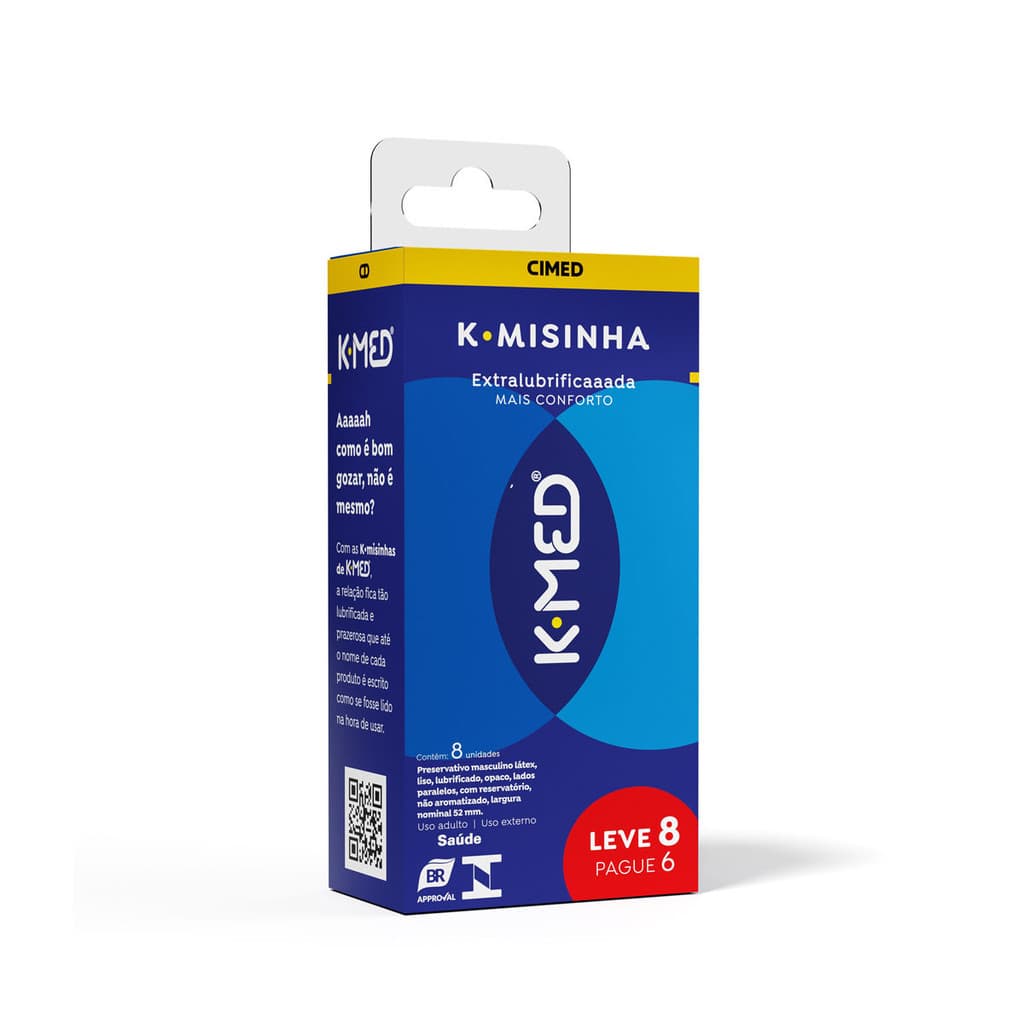 Preservativo Extra Lubrificado - 8 Unidades | K-Med
