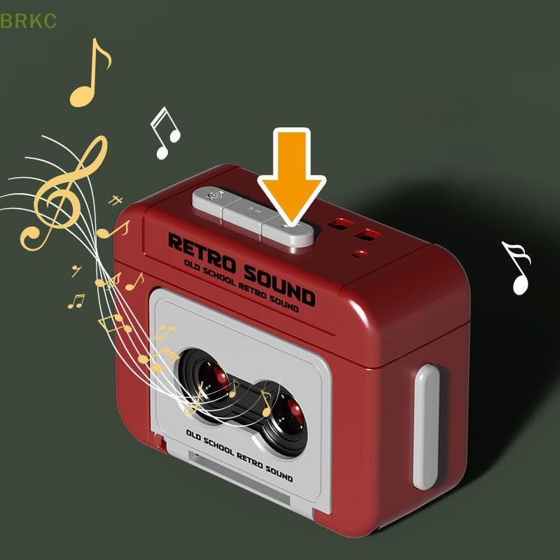 BRKC Criativo Mini Gravador Portátil Pingente Pequena Fita Cassete De Áudio Clássico