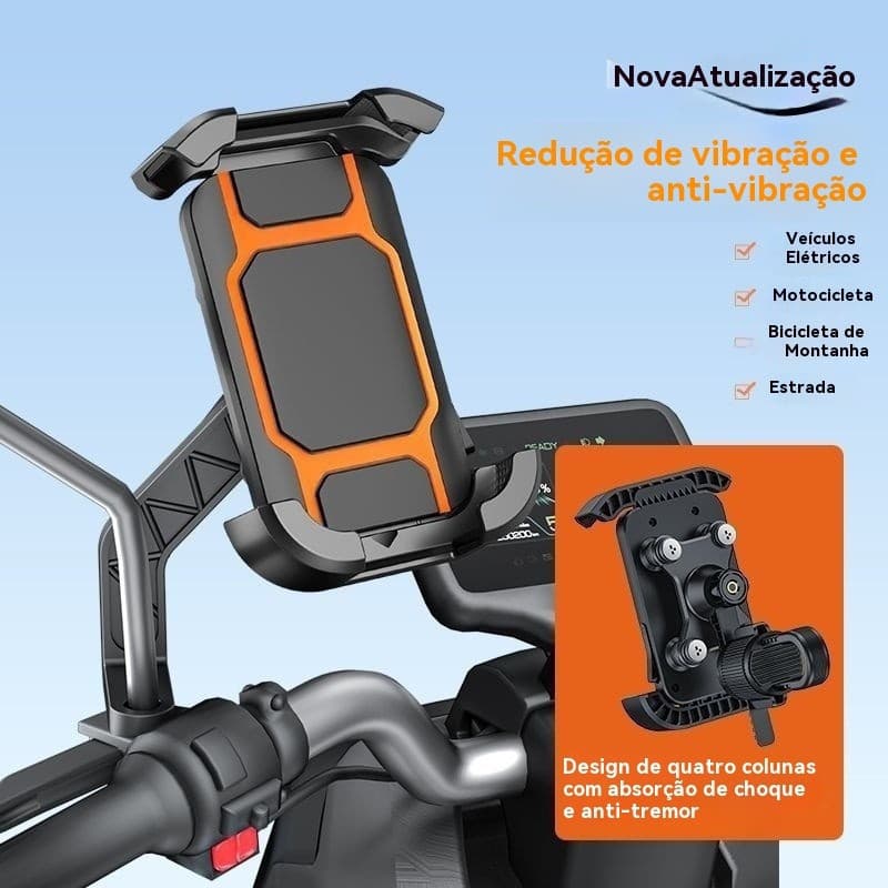 Suporte de celular para navegação em veículos elétricos/bicicletas/motocicletas, suporte de celular rotativo, anti-impac