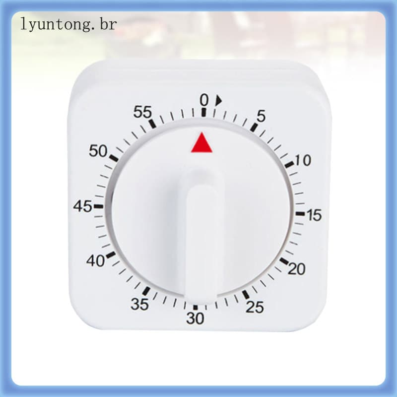 Temporizador De Cozinha Mecânico Quadrado Lembrete De Cozimento Relógio De Contagem Regressiva De 60 Minutos lyuntong