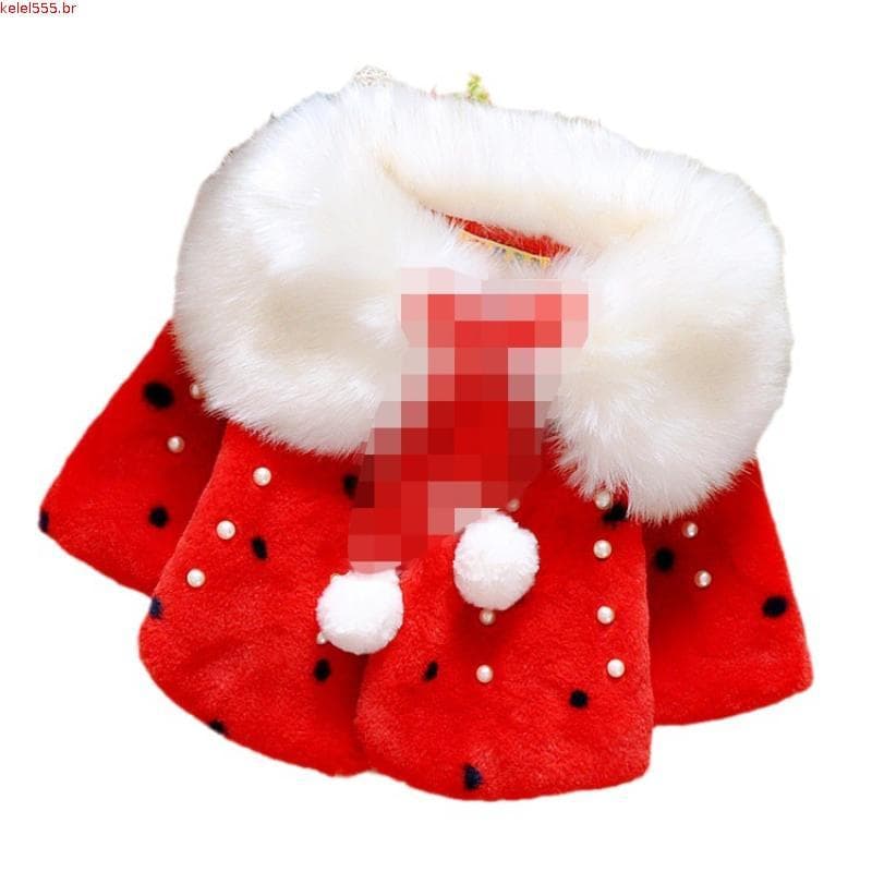 Capa De Bebê Para Meninas Pelo Aquecido Casaco Sobretudo Com Capuz Fofo Uso Externo Traje Inverno