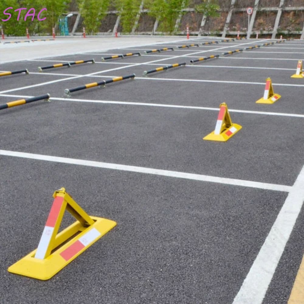 Bloqueio De Espaço De Estacionamento STAC , Barreira De Segurança De Veículo Com Trava Triangular Resistente À Pressão ,