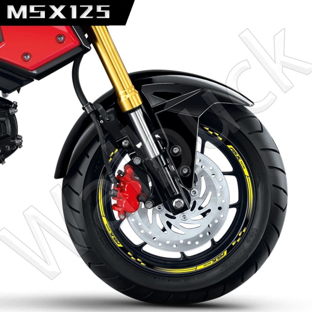 Adesivos Refletivos Para Rodas De Motocicleta , Decalques De Aro , Fita Listrada , Acessórios À Prova D'água MSX 125 Gro