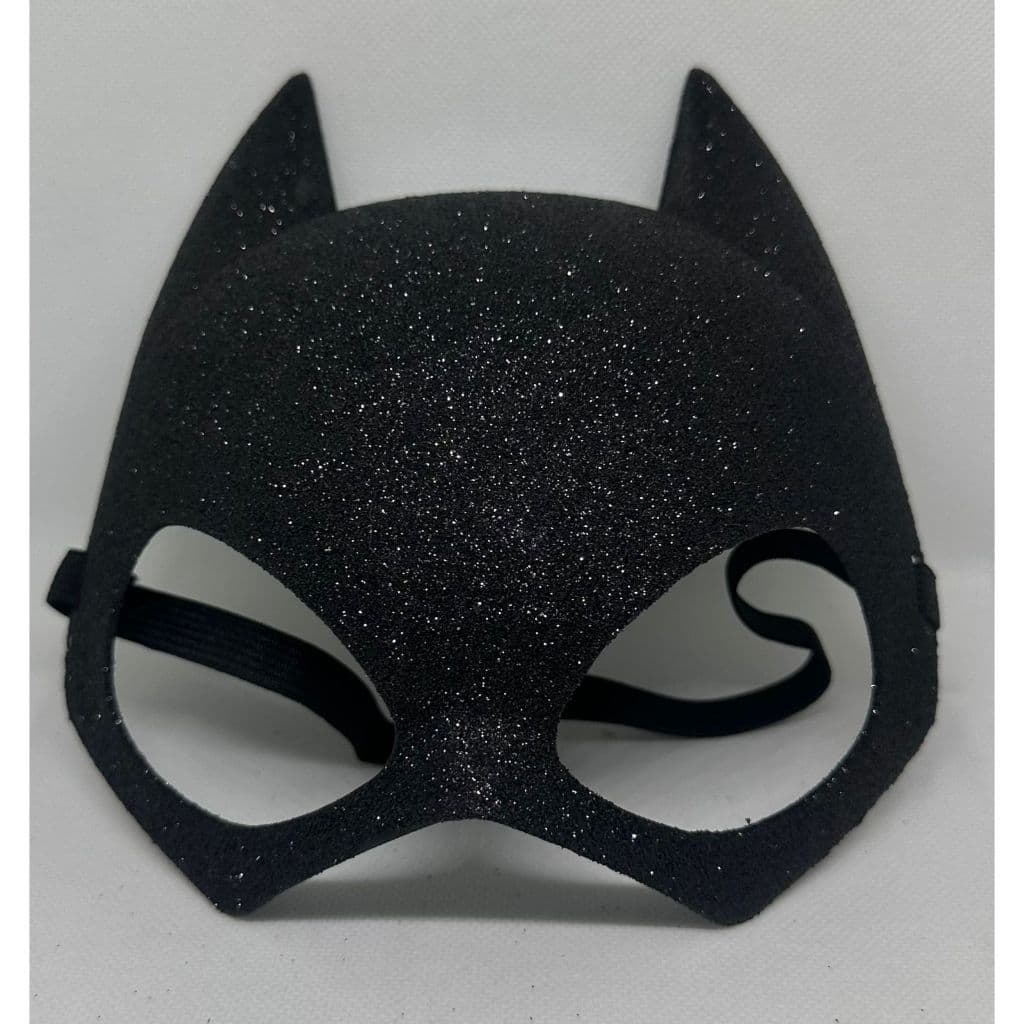 Máscara Mulher Gato Luxo Batgirl Batman Preto Glitter Gatinha Festa Fantasia Infantil Adulto Carnaval Halloween