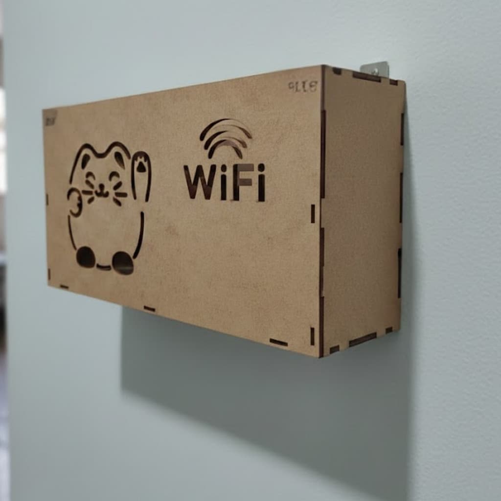Porta Modem/Roteador de Parede em MDF - Escolha sua cor