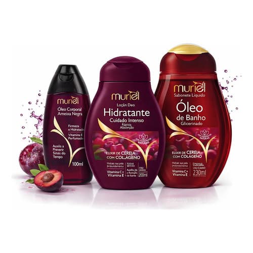 kit Muriel Óleo 100ml + Loção 200ml + Sabonete líquido 230ml