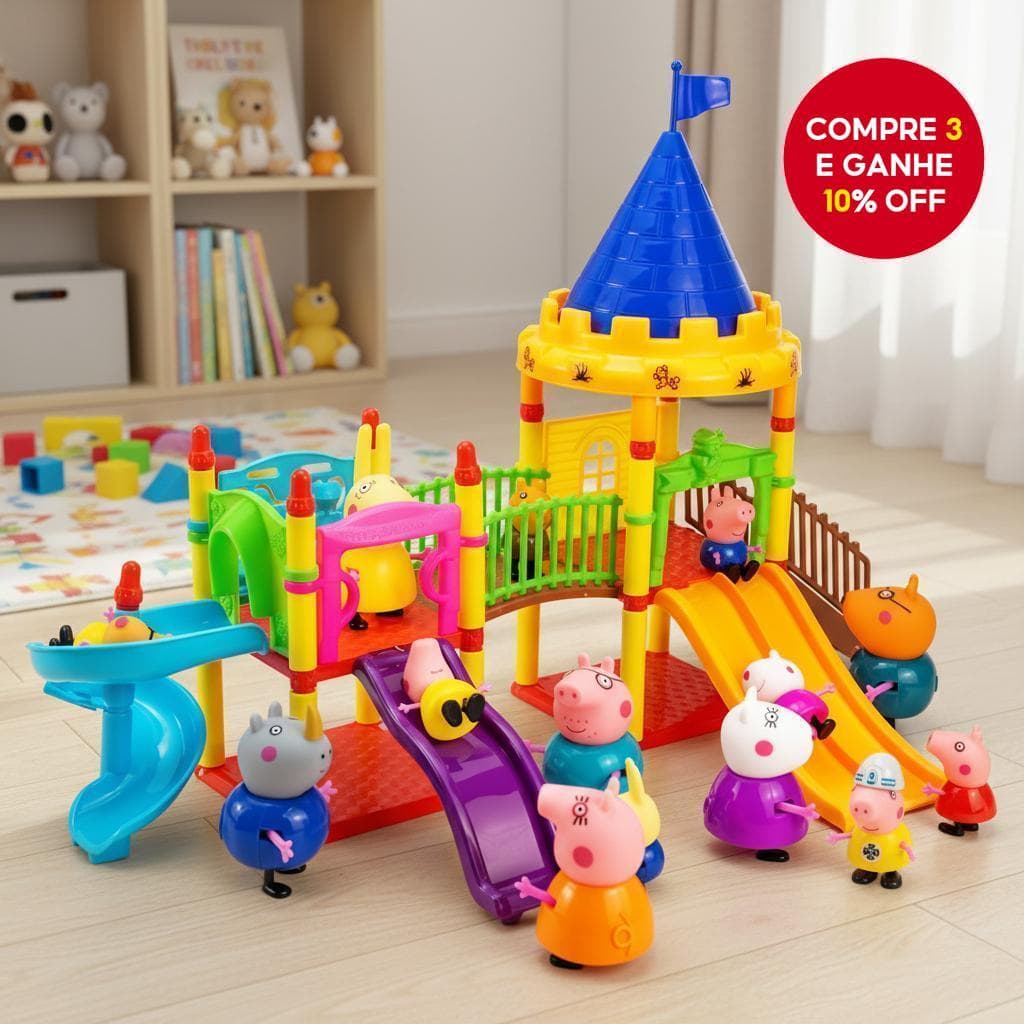  Peppa Pig Conjunto de Brincadeiras Castelo Presente para Crianças