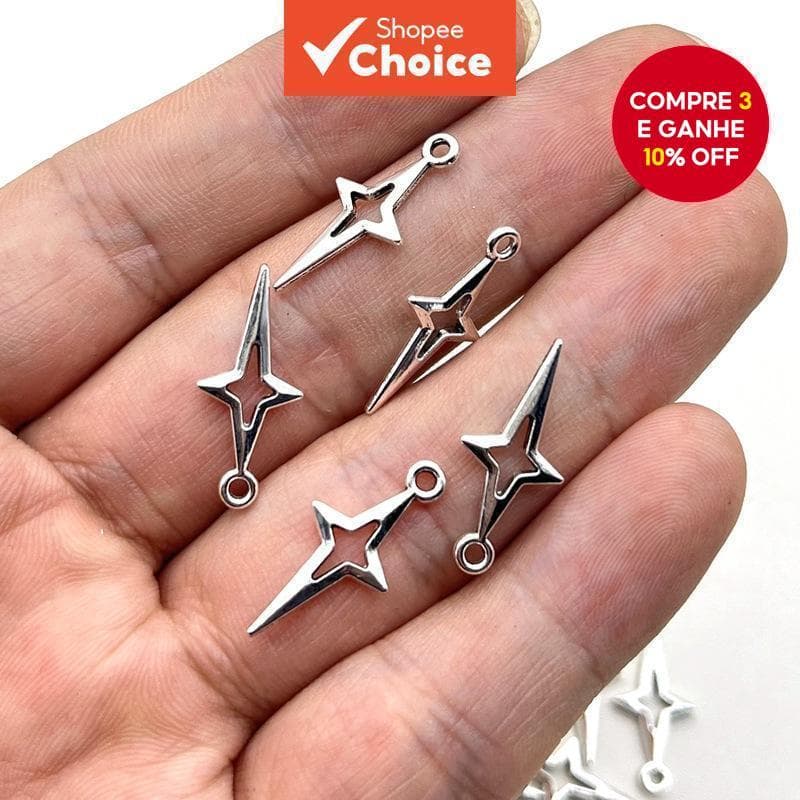 20/50 Pçs YK2 Estrela Encantos Prata Metal Tibetano Pingentes DIY Colar Pulseira Artesanato