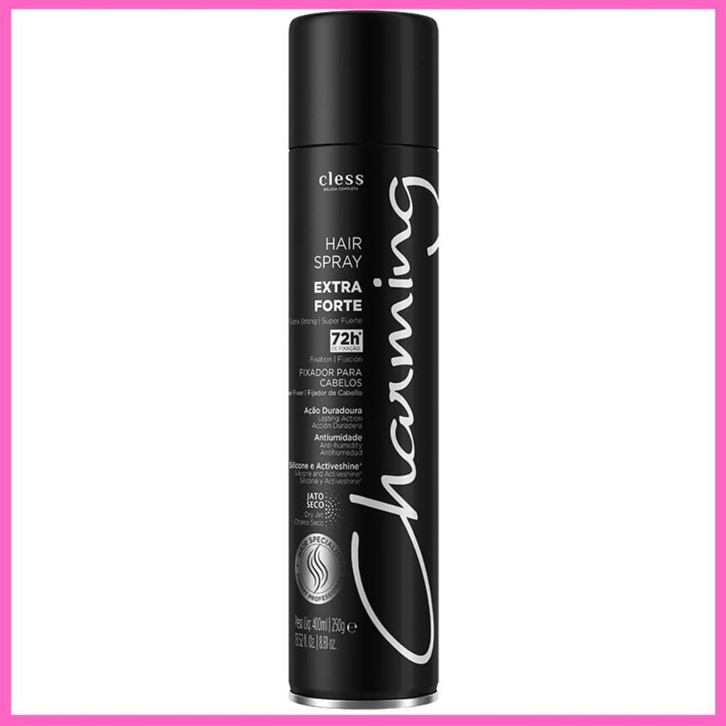 Spray Fixador Para Cabelo Charming Black Extra Forte 400ml