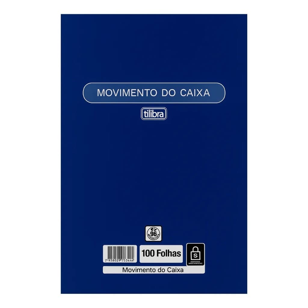 Livro Movimento De Caixa Grande 100 Folhas Tilibra