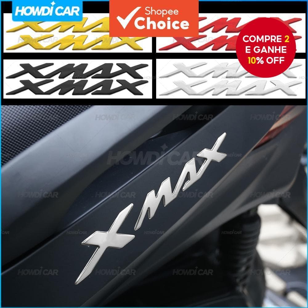  Moda Nova 1/2 peças adesivo macio de motocicleta com logotipo para YAMAHA XMAX 300 250 400 125