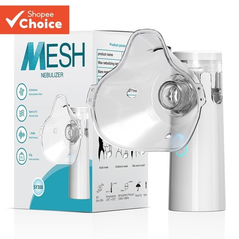 Máquina Nebulizadora De Malha Portátil Para Crianças Adultas , Inalador De Viagem Em Casa, USB NÃO É RECARREGAVEL