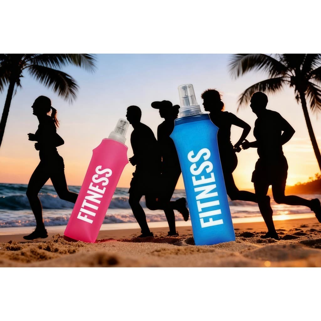 Garrafa De Água Dobrável FITNESS TPU Para Maratona , Corrida Em Trilha , Acampamento , Ciclismo , Pratica ANJIN