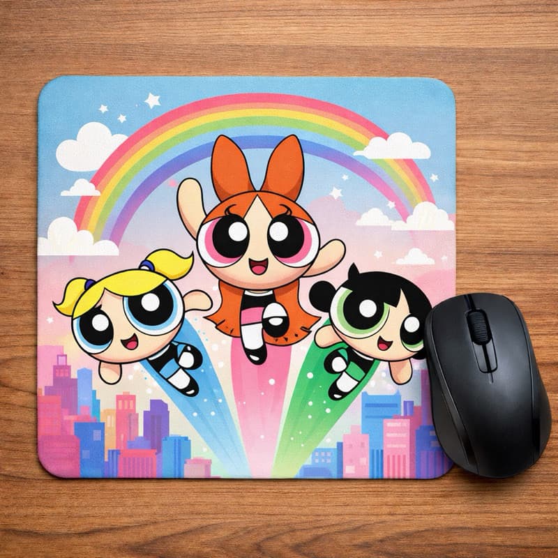 Mouse Pad Meninas Super Poderosas Retangular 15x20