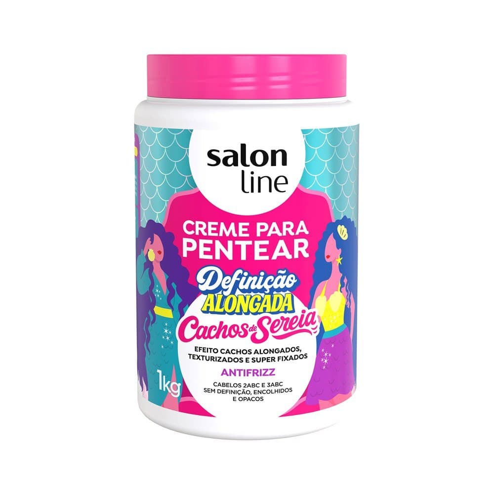 Creme Para Pentear Definição Alongada Cachos de Sereia 1kg