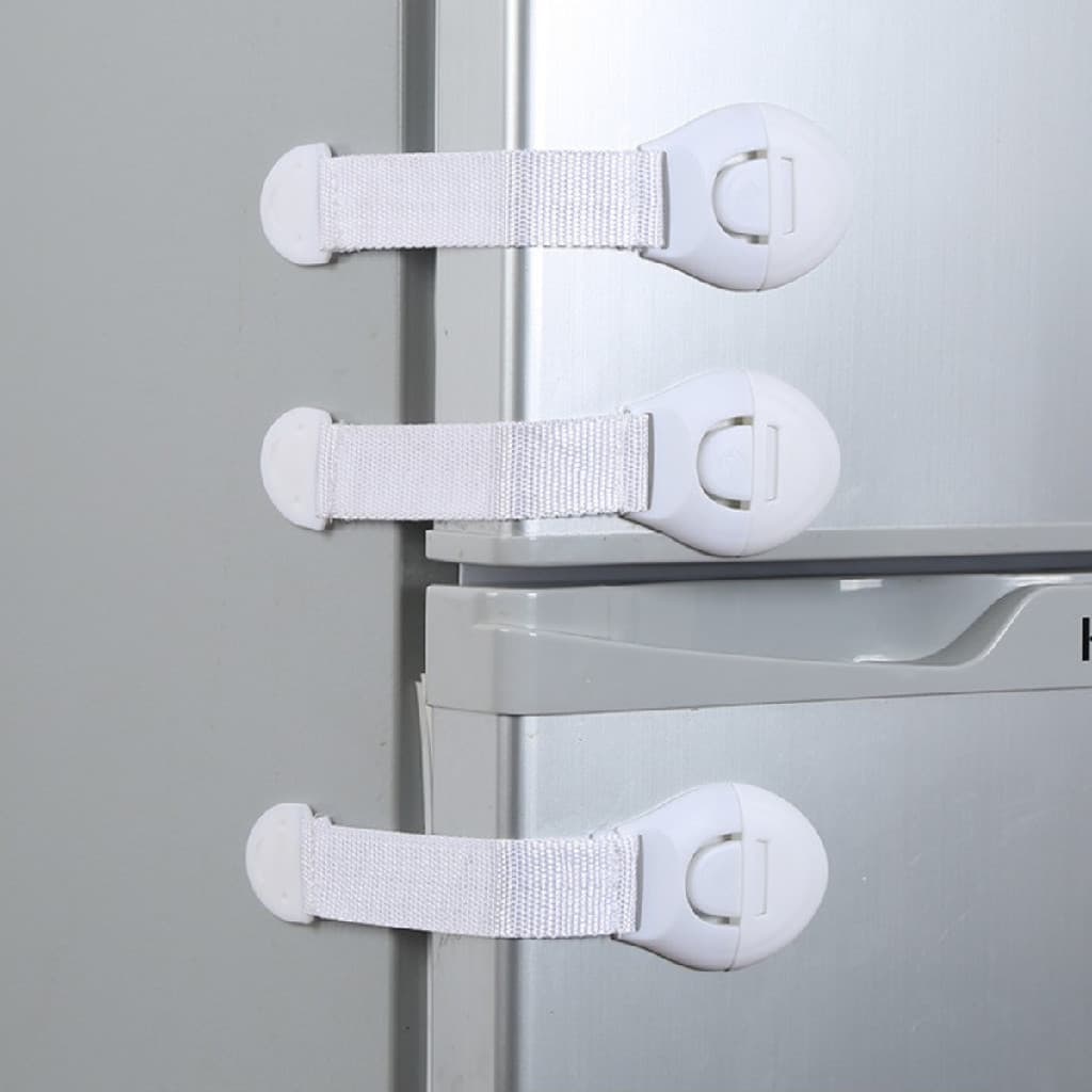 Kit 30 Und Trava Seguranca Gavetas Armarios Geladeira Tranca Vaso Sanitario Anti Crianca E Bebe