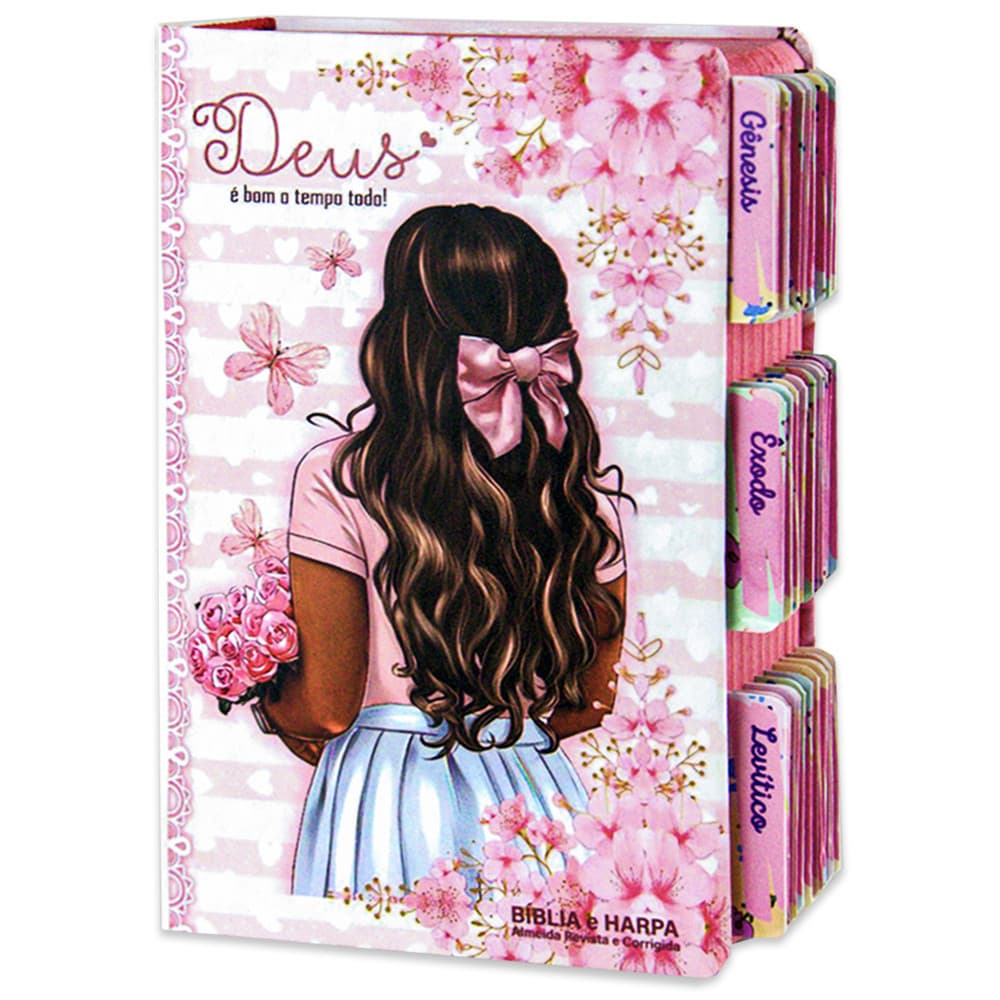 Bíblia Sagrada Evangélica Com Índice Abas Adesivas - Flores Aquarela