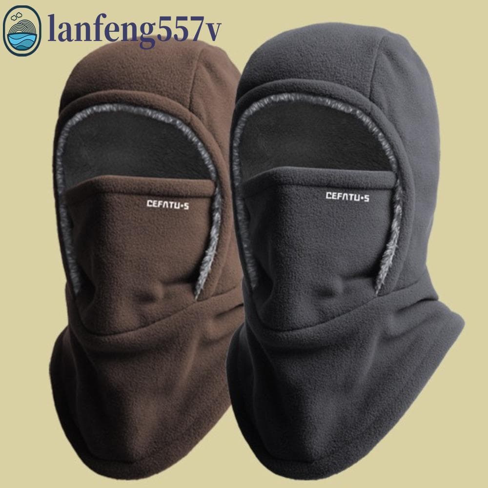 LANFENG Capuz E Chapéu Quente , Boné De Ciclismo Balaclava De Lã À Prova De Frio Térmico Vento Para Esqui